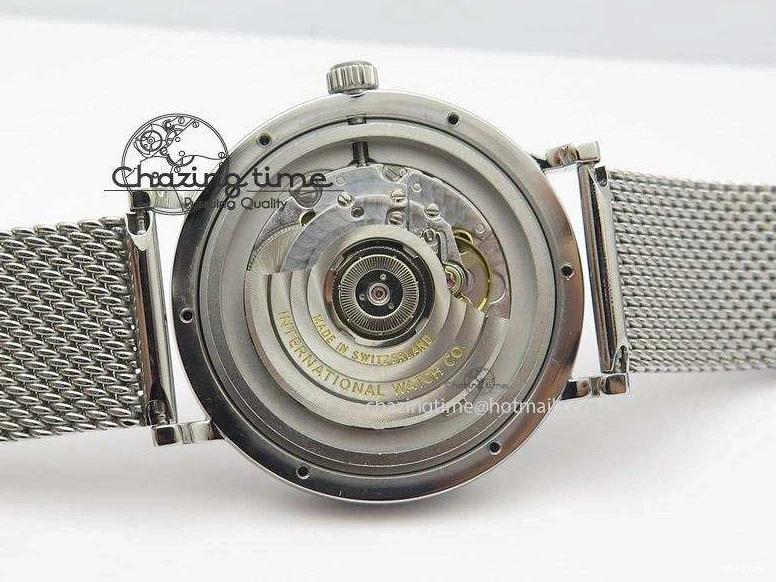 MIROTIME 1231 Portofino SCHAFFHAUSEN SS MKF 1:1 Best Edition Silver Dial Diamond On Mesh Bracelet A Lightweight 7339